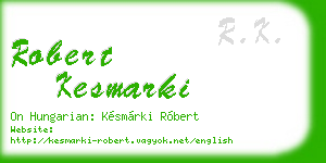 robert kesmarki business card