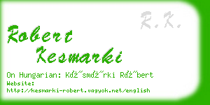 robert kesmarki business card